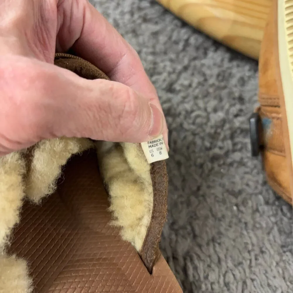 Suicoke Women's Brown Shearling Slippers - Picture 9 of 11